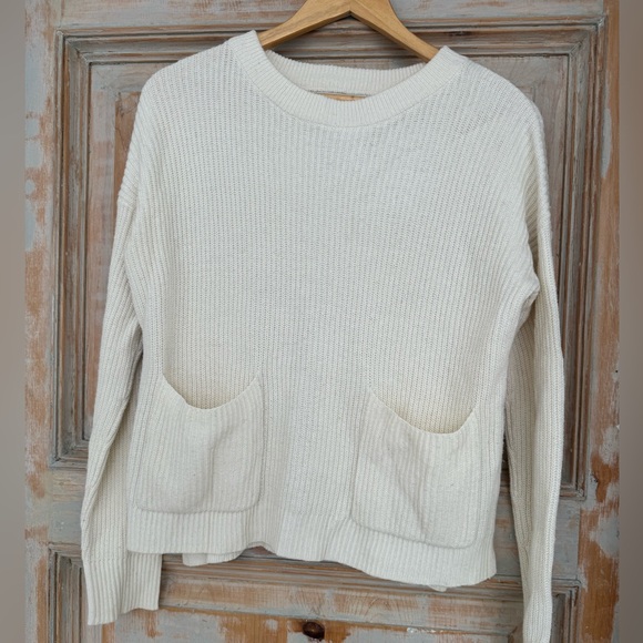 𝅺MADEWELL Patch Pocket Pullover Sweater Size XS/S cream - Picture 2 of 8